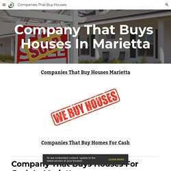 Companies That Buy Houses - Companies That Buy Houses Marietta GA