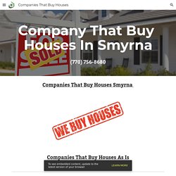 Companies That Buy Houses - Companies That Buy Houses Smyrna GA