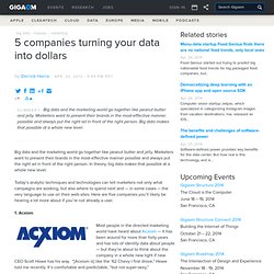 5 companies turning your data into dollars