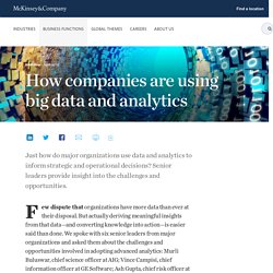 How companies are using big data and analytics