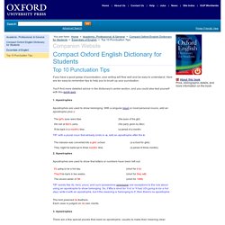 OUP Companion web site:Top 10 Punctuation Tips