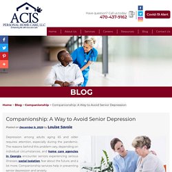 Companionship: A Way to Avoid Senior Depression