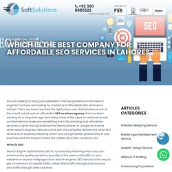 Which is The Best Company for Affordable SEO Services in Lahore?