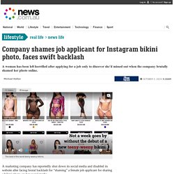 shames job applicant on Instagram story for her bikini photo
