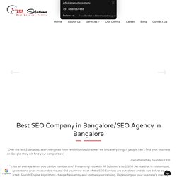 Best SEO Company/Agency Company in Bangalore