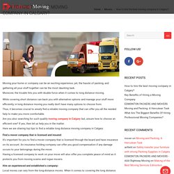 How to hire the best moving company in Calgary? - AAA Rightway Moving
