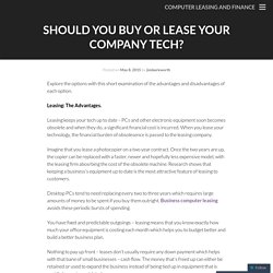 Should you buy or lease your company tech?