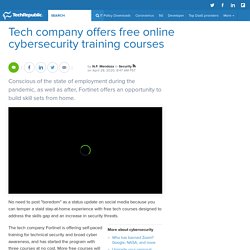 Tech company offers free online cybersecurity training courses