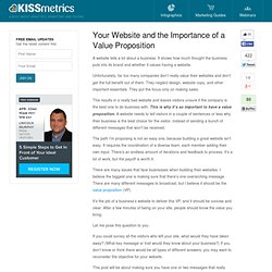 Your Company Website and the Importance of a Value Proposition