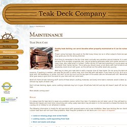 Teak Deck Company: Maintenance & Repair