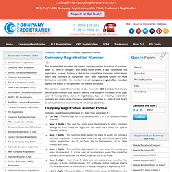 Company Registration Number, Format