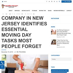Your Moving Company in New Jersey Reveals Overlooked Moving Tasks