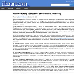 Why Company Secretaries Should Work Remotely