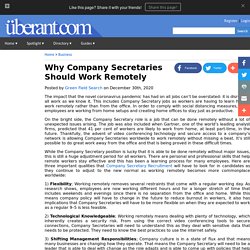 Why Company Secretaries Should Work Remotely