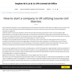 how to start a company in uk