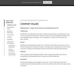 COMPANY VALUES