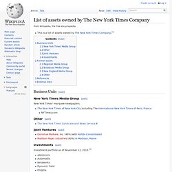 List of assets owned by The New York Times Company