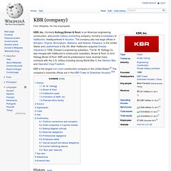 KBR (entreprise) - Wikipedia, l'encyclopédie libre