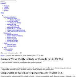 Compara Wix vs Weebly vs Jimdo vs Webnode vs 1&1MiWeb