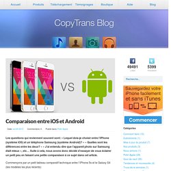 Comparaison entre iOS et Android