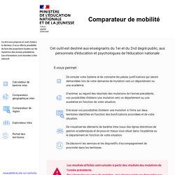 Mutation Inter et Intra : Comparateur de mobilité