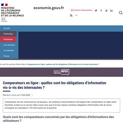 Comparateurs en ligne : quelles sont les obligations d’information vis-à-vis des internautes ?