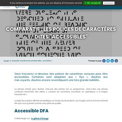 Comparatif : les polices de caractères dites "accessibles"