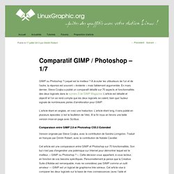 Comparatif GIMP / Photoshop – 1/7