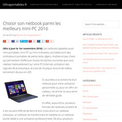 Netbook : Comparatif des netbooks / mini PC 2012 - 2013