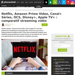 Netflix, OCS, Canal Play, Amazon Prime Video : comparatif des services de streaming vidéo