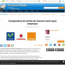 Comparativa de tarifas de internet móvil para empresas