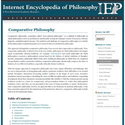 Comparative Philosophy 