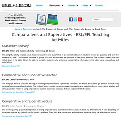 Comparatives - Superlatives