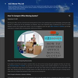 How To Compare Office Moving Quotes?