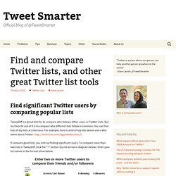 Find and compare Twitter lists, and other great Twitter list tools