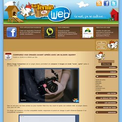 Comparez vos images avant après avec un slider jQuery