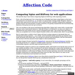 Comparing Nginx and HAProxy for web applications « Affection Code