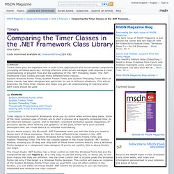 Comparing the Timer Classes in the .NET Framework Class Library