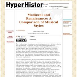 Comparing Medieval and Renaissance Music