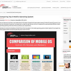 Comparing Top 4 Mobile Operating System