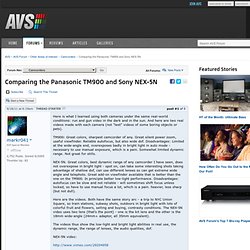 Comparing the Panasonic TM900 and Sony NEX-5N