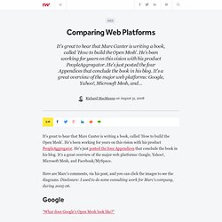 Comparing Web Platforms
