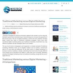 Traditional Marketing versus Digital Marketing