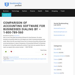 COMPARISON OF ACCOUNTING SOFTWARE FOR BUSINESSES DIALING BY – 1-800-789-560