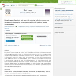 Body images of patients with anorexia nervosa, bulimia nervosa and female control subjects: A comparison with male ideals of female attractiveness