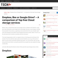 Comparison between The Best Cloud Storage Services on Web