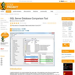 SQL Server Database Comparison Tool
