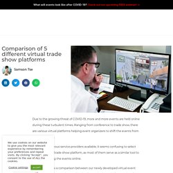 Comparison of 5 different virtual trade show platforms - EventX