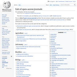 List of open-access journals
