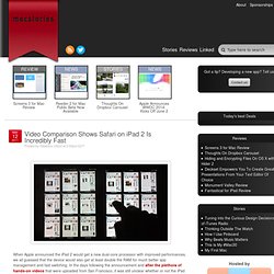 Video Comparison Shows Safari on iPad 2 Is Incredibly Fast